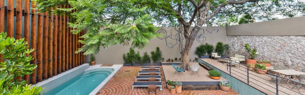 Hotel Criol Querétaro Extérieur photo A 3D rendering of a backyard